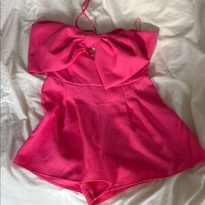 Glam Pink Bow Romper